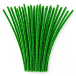 Emerald Green Chenille Stems 12 Inch 6mm 25 Piece Set for Crafts and Kids Projects