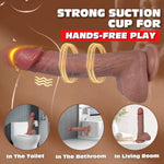 Thrusting Dildo Vibrator Sex Toys?8.27 Inch Realistic Dildos For G Spot Anal Stimulation With 3 Thrusting & 9 Vibration & Heating Mode, Silicone Dildo Remote Control Adult Toy For Women Couple