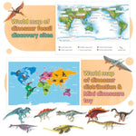 Dinosaur Toys Book With 50 Pcs Different Dinosaurs Figures & Pokers,Interactive Perfect For Kids Dinosaurs Educational Toys For 3 4 5 6 7 8 12 Year Old Boys&Girls
