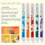 Scented Lava Gel Pen Set, 5 Multi-Color Pack, 0.5mm