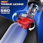Male Sex Toys for Men Tongue Vibrator - Male Masturbator AI Smart APP Control Pocket Pussy Stroker with Tongue Licking & 10 Vibrating Modes Penis Vibrator, Adult Male Sex Toys for Mens Couples