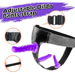 -Strap On Dildo Wearable Kit Sex Harness With 2 Removeable Dildo, Anal Plug Sex Toys For Female Masturbation Sm Adult Sex Toys For Women Couples Lesbian (Purple, 3)
