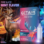Fire&Ice Lubricated Condoms, Comfortable And Intensified Lubricant Condoms For Men, Premium Natural Latex, 10 Count Pack