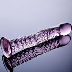 Glass Crystal Wand Pink Glass Dildo Glass Anal Plug Butt Plug G-Spot Wand Anal Dildo Massage Wand Glass Anal Sex Toy