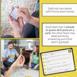 Pun Intended Party Game for Pun Lovers - Hilarious Game Night Card Game for Friends & Family