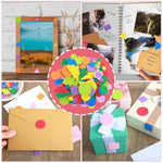 500 Pcs Colorful Foam Shape Stickers, Self-Adhesive Geometry Shapes for DIY Crafts