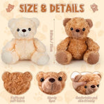 8 Pack Christmas 9.8 Inch Bear Plush Stuffed Animals Soft And Cute Bear Plush Toys For Birthday Boys Girls Halloween Party Favors