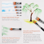 Professional Flat Comb Brush Set for Unique Texture Painting - 5pcs Grainer Brushes for Artists