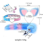 Fox Animal Costume Set Cat Ear Headband Bunny Fox Tail Furry Anal Plug Choker Heart Necklace Bell Nipple Clamp Clip