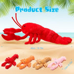 5 Pcs Lobster Stuffed Animal Set 15.75 In Large Stuffed Animals With 4 Baby Lobster Plush Toy For Boy Girl Under The Sea Ocean Party Favor
