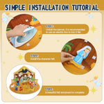 Felt Christmas Nativity Story Board Set with 16 Detachable Ornaments