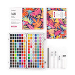 168 Color Watercolor Paint Set with Brush Pens for Artistic Expression