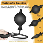 Inflatable Anal Plug, Expand Butt Plug Anal Dildo, Liquid Silicone Prostate Massager Anal Beads Perineum Massager Anal Sex Toy For Women, Men And Couples
