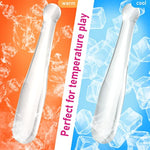 Glass Butt Plug Anal Dildo Pleasure G-Spot Wand Baseball Bat Shaped Double Ended Dildo Prostate Massager Fetish Masturbation Sex Toy For Women Men Transparent (M)