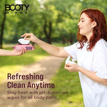 Flushable Wipes for Women - 80-Count Wet Wipes for Adults - pH-Balanced Feminine Wet Tissue with Vitamin E and Aloe - Gentle Feminine Hygiene Body Cleansing Cloth - No Fragrance Large