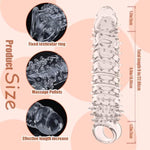 Penis Sleeve Extender Reusable Silicone Penis Ring Sleeve, Realistic Thickened Penis Enlarger Thickener With Stimulation Pellets, Delayed Ejaculation Adult Sex Toys For Men Couples