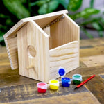 2 Pack DIY Birdhouse & Bird Feeder Painting Kits, Wooden Outdoor Crafts for Kids