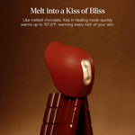 Kiss Tapping Massager For Women With Warming, Heated Vibrator With Warm & Wet Sensations, Dual Tapping Zones Cruise Around Upper Clitoris & Lower Vulva, Female Sex Toy (Chocolate)