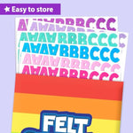 500+ Felt Letter Stickers for Kids Ages 3 and Above | Alphabet Set for Learning and Creativity