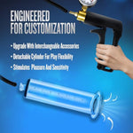 Sex Toys - Male Vx7 Performance Enhancement Penis Pump System - 9.5 Inch Cylinder - Manual Cock Extender Vacuum Pump For Stronger Bigger Erection - Sexual Stimulation Device For Men