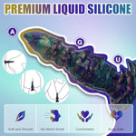 9.84" Huge Thick Monster Dildo Fantasy Anal Sex Toy,Soft Silicone Realistic Animal Dragon Cock Wolf Dog Knot Penis,G Spot Stimulator Clit Prostate Massager Suction Cup Masturbator For Women Men Couple