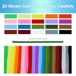 200 Pcs Pipe Cleaners for Crafts, 20 Colors, 7mm Thick Fuzzy Sticks for Kids & DIY Projects