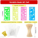 Rainbow Scratch Art Notebook Set, 57 Piece Pack