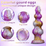 7.67" Small Beginner Monster Silicone Dog Knot Dildo Fantasy Dragon Dildo With 3 Dog Knots, Thick Anal Dildos With Big Suction Cup,Honse Dildos For G Spot Anal, Sex Toys & Games For Women Men Couples