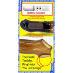 Vibrating Penis Sleeve With Ball Stretcher - Reusable Black Unique Shape Stretchy Cock Extender Sheath - Penis Enlarger Sex Toy For Couples Men