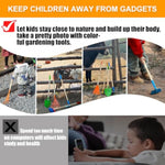 8Pcs Kids Gardening Tools, Kids Rake And Shovel Set, Toddler Outdoor Yard Tools, Garden Toys Gifts For Boys Girls Age 3 4 5 6 7 8 Years Old