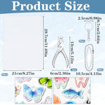 20 Pcs Printable Shrink Sheets Set with Hole Punch Rings Chains for DIY Crafts