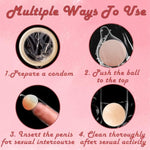 Silicone Penis Enlarger Beads 4Pcs Pennis Sleeve Extensor De Pene Cock Sleeve For Gay Couples Sexual Pleasure, Ultra-Soft Dick Enlargers Sex Games Kinky Toys For Men, Penile Balls, Pink