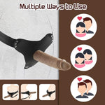 Strap On Realistic Dildo Harness For Pegging, Big Thick Silicone Anal G-Spot Stimulator, Wearable Penis Cock Prostate Pantie Sex Toys With Suction Cup For Women Men Gay Lesbian Couple Beginner