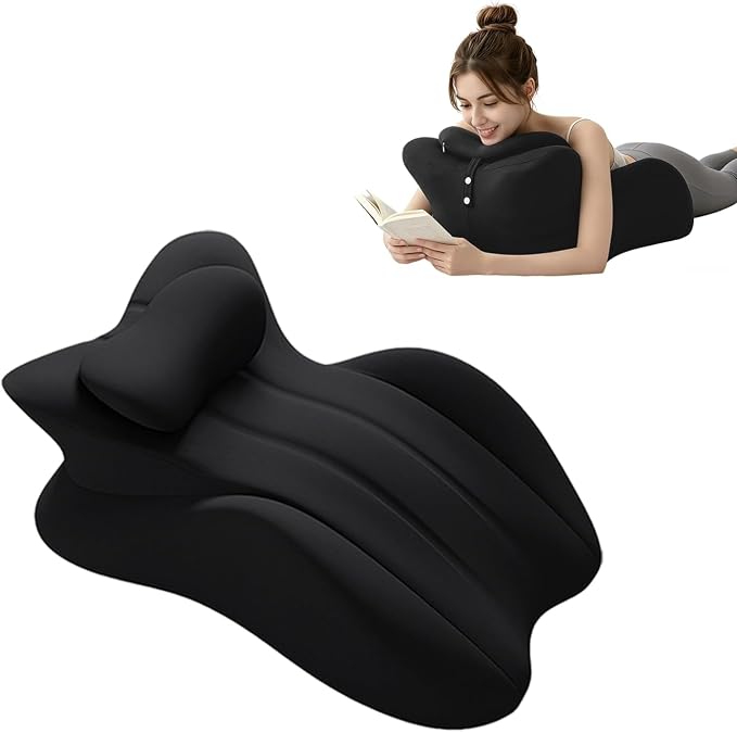 27° Memory Foam Wedge Pillow with Ergonomic Body Support & Washable Cover