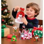 12 Pcs Mini Christmas Stuffed Animal Plush Toys, 3' Animals Keychain Bulk Small Plush Animal Toys Decor For Party Favors Classroom Prize Stocking Fillers