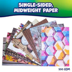 Everyday Patterns Craft Paper Set - 40 Sheets, 10 Designs, 100 GSM Weight