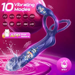 Strap On Penis Butt Plug Anal Sex Toys With Vibrating Cock Ring,10 Vibrating Penis Sleeve Male Dildo Vibrators Clitoral Stimulator App Couples Sex Toys G Spot Adult Toy For Men Couple Women Pleasures