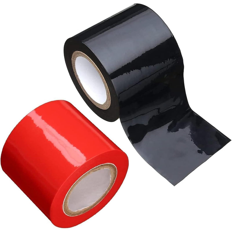 Bondage Restraints Tape Set-Sex Restraint Bdsm 2×50Ft Bondage Tape Pvc Static Electrostatic Tape Fetish Sm Adult Sex Toy Bdsm Bondage Sex Game Play For Women, Men, Couples (Black+Red)