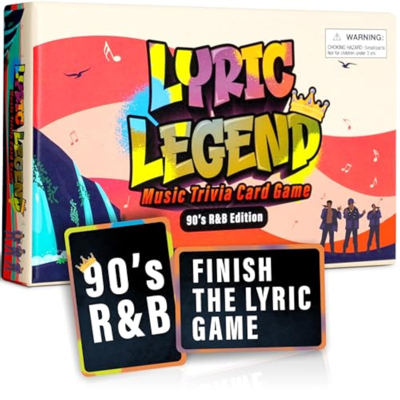 Lyric Legend 90'S R&B - Adult Games For Game Night To Finish The Lyrics! Great Stocking Stuffers For Adults, Party Games And Family Fun For Adults And Teens! | 144 Trivia Cards And A Playlist!