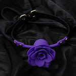 Mouth Gag Breathable Roses Ball Gag Bondage Gags & Muzzles Ballgag Bdsm Sex Toys For Woman, Fetish Adult Games Slave Female Sexy Toy For Couples Cosplay (Black)