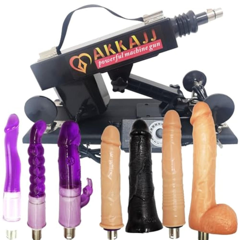 Thrust Sex Machine Sex Toy, Multi-Speed Adjustable Automatic Telescopic Dildos Machine For Women With Different Attachments For Couples