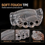 Clear Pocket Pussy Male Masturbator, TPE Sleeve, Sex Toys for Men