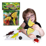 Jumbo Playset - Insects & Butterflies Figurines From 9-Piece Large Animal Figurine Toy Set Including Butterflies, Bees And Bugs. Great Kids Toys, Gifts And Party Favors.