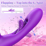 Adult Sex Toys Rabbit Vibrator - 3In1 Flapping G Spot Dildo With 10 Rabbit Vibrating, 7 Flapping & 7 Wand Vibrating Modes – Clitoral & Nipple Stimulator For Women Female Pleasure
