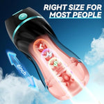 Automatic Sucking Male Masturbators - Upgraded 7 Vibration & Suction Hands Free Male Stroker With 3D Realistic Textured, Blowjob Toy Mens Masturbators Adult Male Sex Toys For Men (Z-Flash)