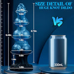 9.6" Huge Monster Dog Knot Dildo - Giant Fantasy Horse Silicone Dildos For Anal & G-Spot, Massive Knotted Dragon Sex Toys Prostate Massager With Strong Suction Cup, Adult Toy For Men Women Couples