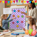 6 Pack Pastel Checkered Bulletin Board Paper Rolls, 19.7 Inch x 52.5 FT