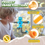 Christmas Stocking Stuffers Gift For Toddlers Kid Boy Grandkid Year Old Age 3 4 5 6 7 8, Robot Sensory Travel Toy 4Pcs Airplane Autism Pop Tube Suction Fidget Toy Autistic Easter Basket Valentines Day