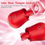 Rose Sex Toy Vibrators For Women, Clitoral Vibrators Tongue Licking Sex Stimulator With 5 Modes, Penis Nipple Teasing Toys,Clitoris Sex Things For Sexual Pleasure, Rose Vibrators Adult Sex Toy
