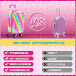 American 18 Inch Doll Clothes Accessories-18 Inch Doll Suitcase-Glasses,Beret,Shoes,Handbag,Camera, Passport,Mobile Phone Travel Set Toys For 3-12 Girls